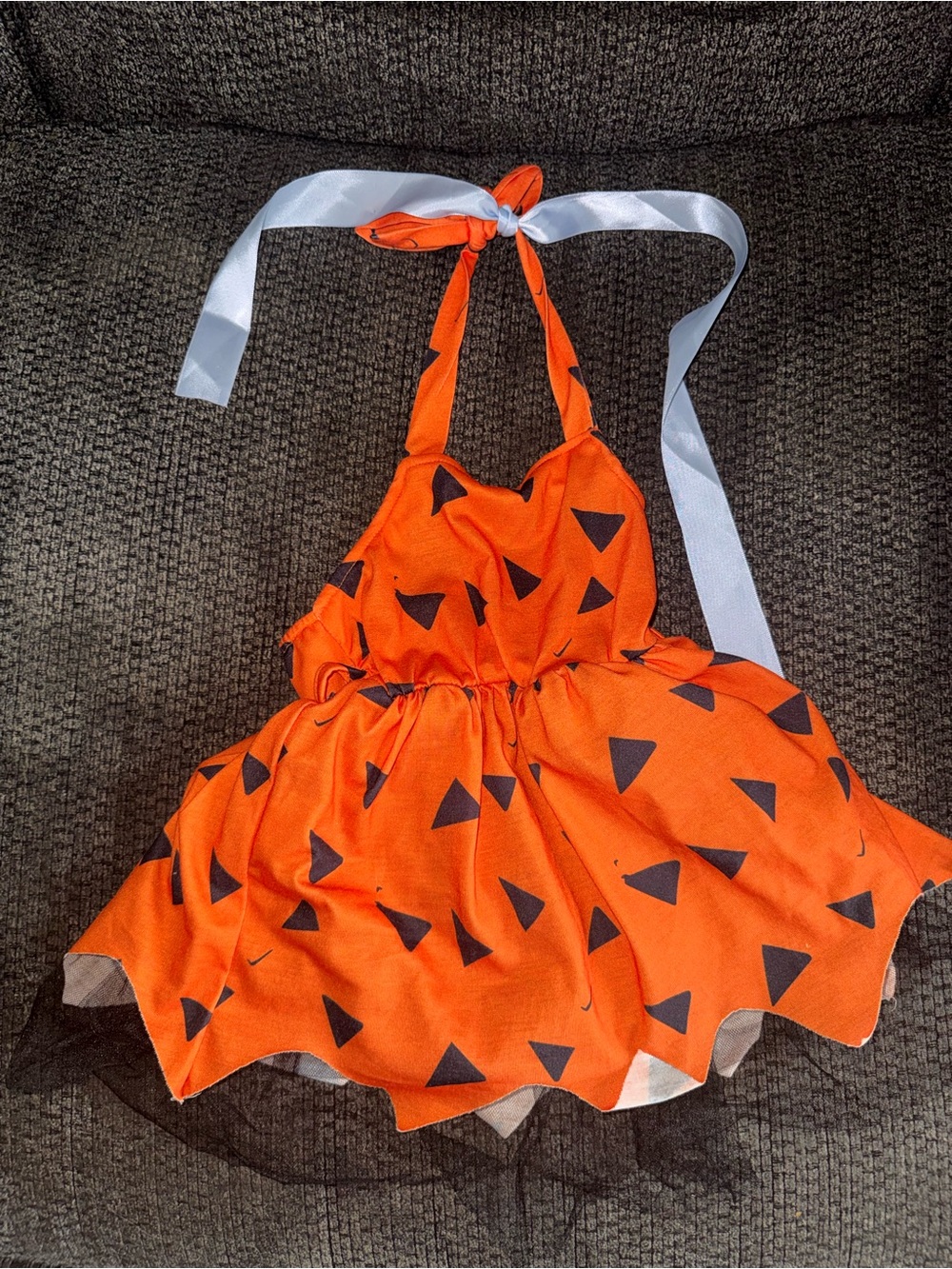 Flintstones Inspired Cavegirl Halloween Costume Dress 2T Orange